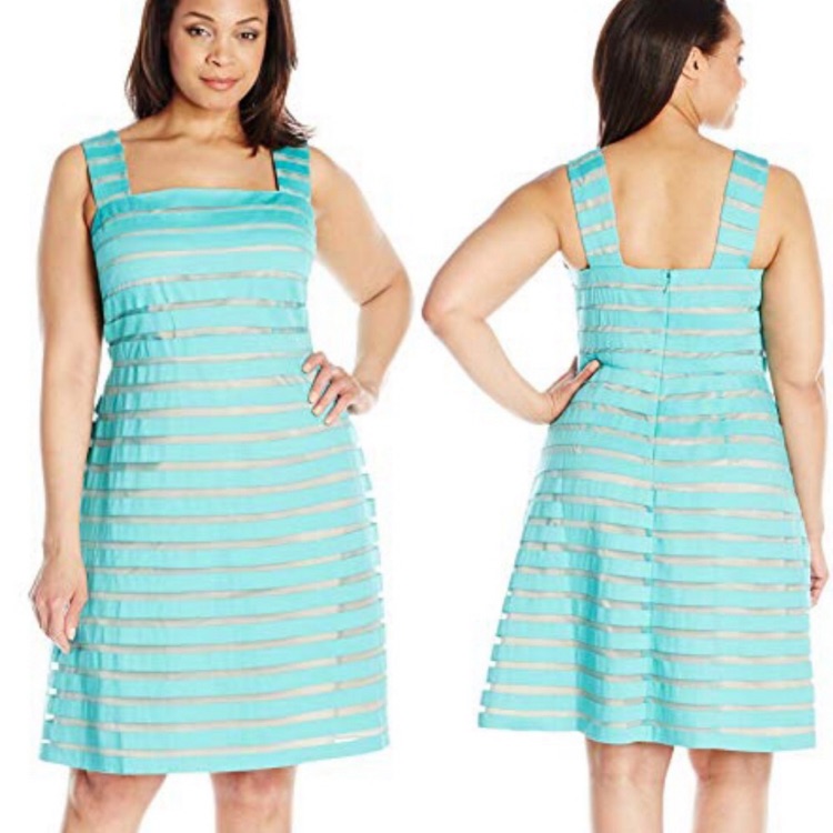 Teal Stripped Dress